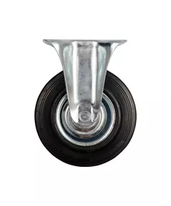 Колесо для візка 100 мм, b = 27 мм VOREL зі стаціонарною опорою; h = 130 мм, навантаження 60 кг (VO-87302), фото  | SNABZHENIE.com.ua