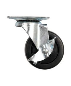 Колесо для тележки полипропиленовое. Ø=40мм, b=17мм VOREL с поворотной опорой и тормозом; h=54мм, нагрузка 20кг[230], фото  | SNABZHENIE.com.ua