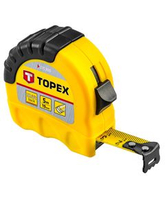 Рулетка TOPEX 5 м x 19 мм, стальная лента, модель 27C305, фото  | SNABZHENIE.com.ua
