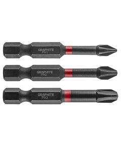Биты ударные PH1/2/3, длина 50 мм, 3 шт., GRAPHITE 56H543, фото  | SNABZHENIE.com.ua