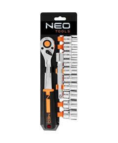 Набір торцевих головок Neo Tools, 12 шт, 1/2, тріскачка 90 зубців, CrV, фото  | SNABZHENIE.com.ua