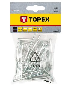 Заклепки алюминиевые TOPEX 3.2 мм x 10 мм, 50 шт., фото  | SNABZHENIE.com.ua