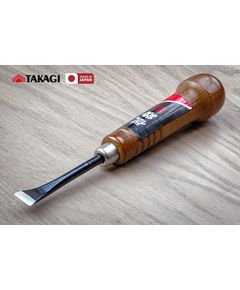 Резец ручной для резьбы по дереву 11 мм Takagi (Япония) стамеска ударная изогнутая, фото  | SNABZHENIE.com.ua