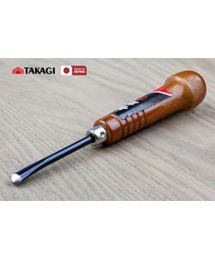 Резец ручной для резьбы по дереву 7 мм Takagi (Япония) стамеска ударная с выемкой, фото  | SNABZHENIE.com.ua