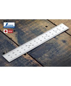 Линейка 150 мм SHINWA (Япония) метрическая из нержавеющей стали, фото  | SNABZHENIE.com.ua