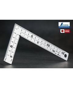 Столярный угольник 170х85 мм SHINWA (Япония) метрический нержавеющая сталь, хром, фото  | SNABZHENIE.com.ua