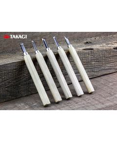 Набор ручных резцов для резьбы по дереву  5шт Takagi (Япония), фото  | SNABZHENIE.com.ua