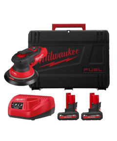Шлифмашина эксцентриковая аккумуляторная бесщеточная MILWAUKEE M12 FROS2.5-502X Ø150мм (ЗУ+2ак.Х5Ач), фото  | SNABZHENIE.com.ua