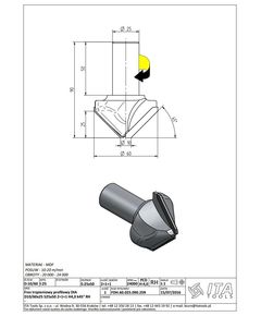 Фреза FDH D=60 I=25 S=25x50 Z=2 H6,0 k45° RH ITA TOOLS, фото  | SNABZHENIE.com.ua
