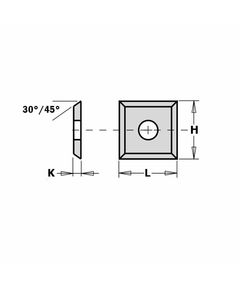 Нож HM - 12,0x12,0x1,5mm MG06 d=4,0 