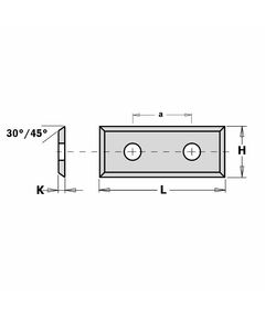 Нож HM 49,5x12,0x1,5mm MG06 a=26,0 