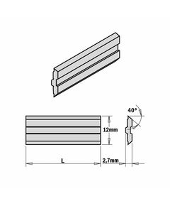 KS2.130.01 Нож 130x12x2,7 мм HSS 18% Centrofix, Centrostar, Quickfix, фото  | SNABZHENIE.com.ua