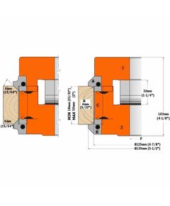 695.005.A4 Набір ножів (верхній) R=4+45 для 694.005, фото  | SNABZHENIE.com.ua