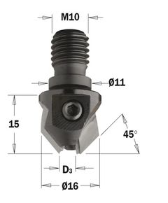 Зінкер з гвинтовим хвостовиком HW D=3 S=M10/11x4 CMT, фото  | SNABZHENIE.com.ua