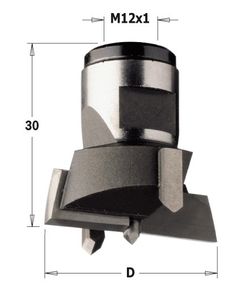 Сверло цилиндрическое с резьб. хвостовиком D=30 L=30 S=M12x1 RH CMT, фото  | SNABZHENIE.com.ua