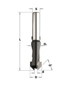 Зенкер с хвостовиком d=3 D=12 A=45° S=8x25 CMT, фото  | SNABZHENIE.com.ua