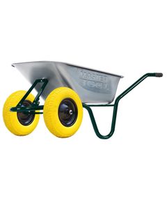 Тачка садово-строительная MASTERTOOL D-12 двухколесная 85 л/200 кг колесо полиуретановое PU 4.0х8 Ø 40 см, фото  | SNABZHENIE.com.ua
