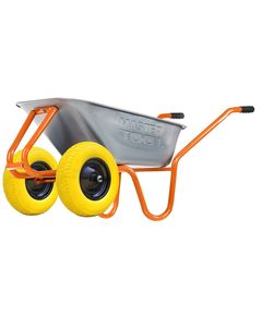 Тачка садово-строительная MASTERTOOL D-22 двухколесная 85 л/230 кг колесо полиуретановое PU 4.0х8 Ø 40 см, фото  | SNABZHENIE.com.ua