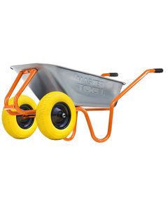 Тачка садово-строительная MASTERTOOL D-22 двухколесная 100 л/230 кг колесо полиуретановое PU 4.0х8 Ø 40 см, фото  | SNABZHENIE.com.ua
