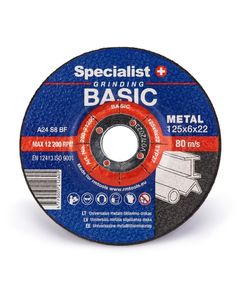Диск шлифовальный для металла Specialist+ BASIC 125x6,4x22, фото  | SNABZHENIE.com.ua