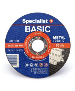 Диск отрезной абразивный по металлу Specialist+ BASIC 125x1x22 мм, фото  | SNABZHENIE.com.ua