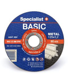 Диск абразивный отрезной по металлу Specialist+ BASIC 125x1,2x22 мм, фото  | SNABZHENIE.com.ua