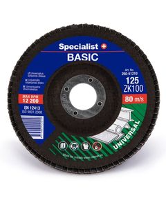 Диск шлифовальный лепестковый Specialist+ BASIC 125 ZK100 250-51210, фото  | SNABZHENIE.com.ua
