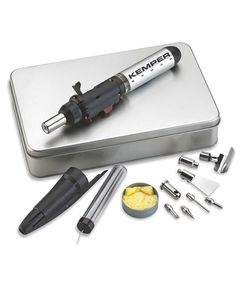 Паяльник газовый Kemper профессиональный, мини 12100KIT с аксессуарами, фото  | SNABZHENIE.com.ua