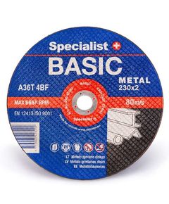 Диск абразивный отрезной по металлу Specialist+ BASIC 230x2x22 мм, фото  | SNABZHENIE.com.ua
