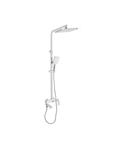 Душевая система универсальная Qtap Swan Cascada на три потребителя (с изливом) QTSWA111CRW45570 Chrome/White, фото  | SNABZHENIE.com.ua