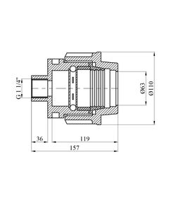 Муфта ПЭ SantehPlast 63х1 1/4" РВ, фото  | SNABZHENIE.com.ua