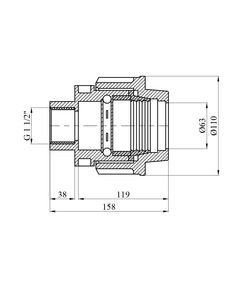 Муфта ПЭ SantehPlast 63х1 1/2" РВ, фото  | SNABZHENIE.com.ua