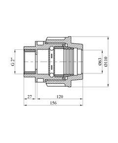 Муфта ПЭ SantehPlast 63х2" РВ, фото  | SNABZHENIE.com.ua
