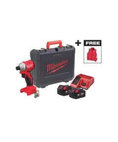 Шуруповерт ударный аккумуляторный бесщёточный MILWAUKEE (190 Нм) M18 BLIDRCMC-402C + ЖИЛЕТКА, фото  | SNABZHENIE.com.ua