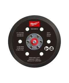 Подошва шлифовальная MILWAUKEE FROSBPSH150, Ø150мм, 6 отв. для M12 FROS (мягкая с «липучкой»), фото  | SNABZHENIE.com.ua