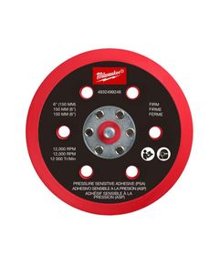 Подошва шлифовальная MILWAUKEE FROSBPSP150, Ø150мм, 6 отв. для M12 FROS (мягкая с PSA), фото  | SNABZHENIE.com.ua