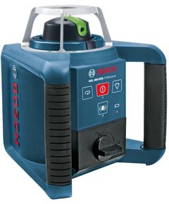 Bosch Нівелір лазерний ротаційний Professional GRL 300 HVG, 300м, ±0.1мм/м, 150/300/600 об/хв, тримач WM4, IP54, 1.8кг, зелений промінь, кейс, приймач LR1, пульт RC1, АКБ, ЗП, мішень, фото  | SNABZHENIE.com.ua