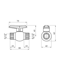 Кран ПЭ SantehPlast 1/2" ВВ, фото  | SNABZHENIE.com.ua