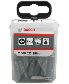 Bosch Насадка для загвинчування Extra-Hart PH2, 25мм, 25шт, фото  | SNABZHENIE.com.ua