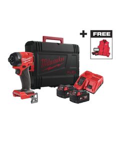 Шуруповерт ударный аккумуляторный бесщёточный MILWAUKEE (226 Нм) M18 FID3MC-502X (ЗУ+2Х5Ач) +подарки, фото  | SNABZHENIE.com.ua