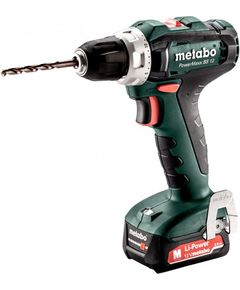 Metabo Шуруповерт-дриль PowerMaxx BS 12 - 2х2.0Аг (Slide-in), ЗП SC-30, кейс МС05, 12В, фото  | SNABZHENIE.com.ua