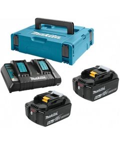 Makita Набор аккумуляторов + зарядное устройство 198077-8, LXT BL1860 x 2шт (18В, 6Ач) + DC18RD, кейс Makpac3, фото  | SNABZHENIE.com.ua
