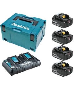 Makita Набір акумуляторів MKP3PT184, LXT BL1850Bx4, DC18RD, Makpac (MKP3PT184), фото  | SNABZHENIE.com.ua