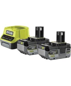 Ryobi Набір акумулятора та зарядного пристрою ONE+ RC18120-240X 18В 2х4А·год ЗП 2А, фото  | SNABZHENIE.com.ua