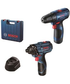 Bosch Набір із двох акумуляторних інструментів 12В, дриль-шурупокрут GSR 120-LI, гайковерт ударний GDR 120-LI, акб 2х2А•год, кейс, фото  | SNABZHENIE.com.ua
