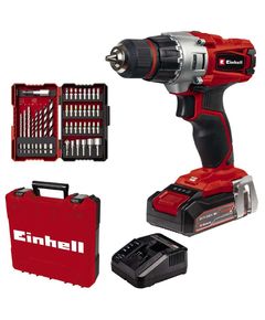 Einhell Шуруповерт-дриль TE-CD 18/2 Li +39, 1x2,5 Ah, PXC, 18В, 2.5 Аг, 44 Нм, набір біт і свердл, кейс, 1.1 кг, фото  | SNABZHENIE.com.ua