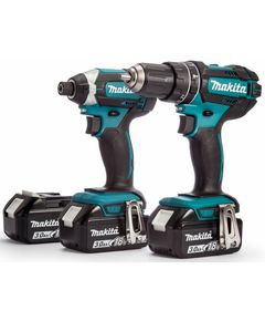 Makita Набір акумуляторного інструменту DLX2131JX1 (DHP482Z, DTD152Z, DC18RC, акум BL1830х3 шт-3.0 Аг., кейс Makpac), LXT, фото  | SNABZHENIE.com.ua