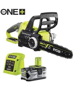 Ryobi Пила ланцюгова акумуляторна RCS1830-140B, ONE+ 18В, шина 30 см, АКБ 4.0Ач+ЗП безщіткова, фото  | SNABZHENIE.com.ua