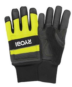 Ryobi Рукавички робочі RAC258L, козяча шкіра, захист від порізів, р.L, чорно-жовтий, фото  | SNABZHENIE.com.ua