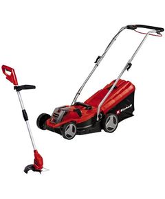 Einhell Газонокосарка+тример акумуляторна GE-CM 18/33 Li Set, PXC 18В, 1х4Аг, 33см, 30л, (3413260+3411123), фото  | SNABZHENIE.com.ua